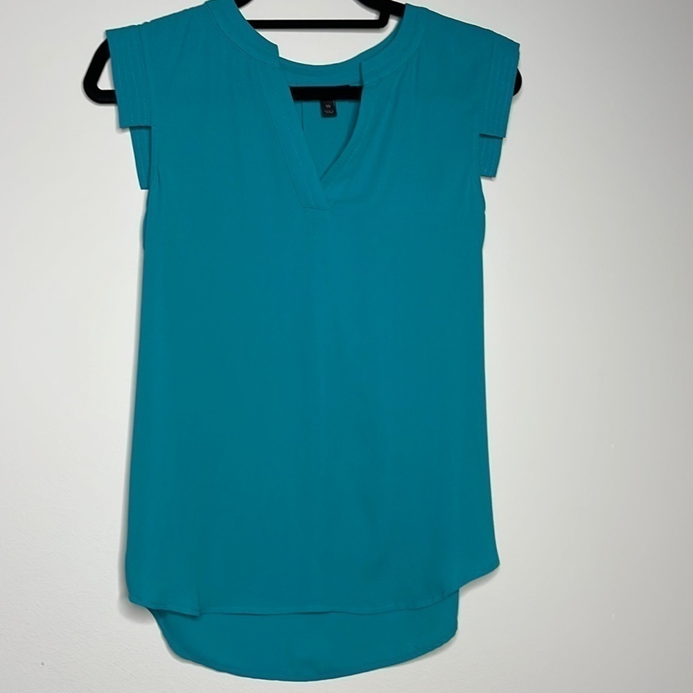 J Crew Teal V Neck Blouse